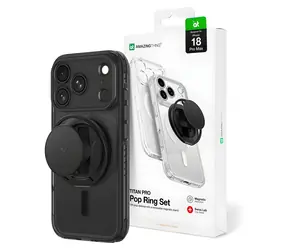 Obiektyw AmazingThing Titan Pro Pop czarny / Etui / iPhone 18 Pro Max / MagSafe / stojak, ochrona obiektywu