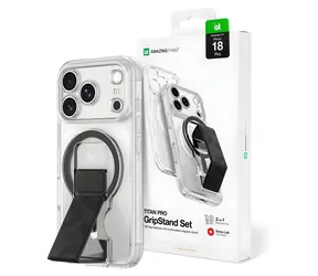 Zestaw podstawek do obiektywu AmazingThing Titan Pro transparentny / Etui / Apple iPhone 18 Pro / MagSafe / ochrona obiektywu