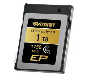 Patriot EP CFexpress Type B 1TB / Karta pamięci / PCIe Gen3 x2 / R: 1750 MB/s / W: 1650 MB/s