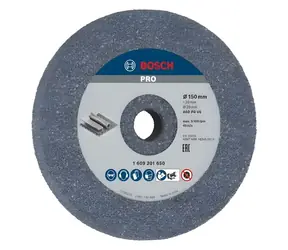 Tarcza szlifierska metalowa BOSCH P60 / Tarcza szlifierska / 150x20x20 mm / ziarnistość 60 / kompatybilna z GBG 35-15 Professional