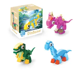 Zestaw konstrukcyjny Rappa Dinozaur 10 w 1 / 10 gatunków / Kompatybilny z innymi zestawami konstrukcyjnymi / od 6 lat