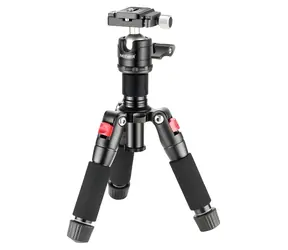 Statyw stołowy Neewer, mały, czerwony, statyw, udźwig 5 kg, wysokość 17-50 cm, głowica kulowa 360°, gwint 1/4"