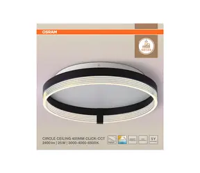 OSRAM Lampa sufitowa czarna / Lampa sufitowa / 25W / 1350lm / CCT 3000-6500K