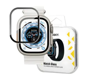 Szkło ochronne Wozinsky Apple Watch 49 mm, czarna ramka / Szkło ochronne / 9H / Łączenie na całej powierzchni