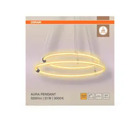Lampa sufitowa LED OSRAM ciemnoszara / Lampa sufitowa /  49,8 cm / 2400lm / 3000K / IP20