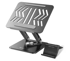 Podstawka pod laptopa i telefon Wozinsky 360°, czarna / Podstawka pod laptopa i telefon / Obrót 360°