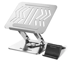 Podstawka pod laptopa i telefon Wozinsky srebrna / Podstawka pod laptopa / Obrotowa 360°