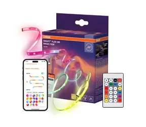 Taśma LED OSRAM RGB WiFi 3 m / Taśma LED / Pilot zdalnego sterowania / 15,5 W/m / IP20 / 220-240 V