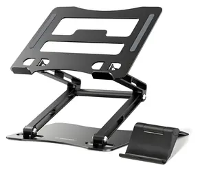 Wozinsky Podstawka pod laptopa i telefon czarna / Podstawka pod laptopa / 2w1