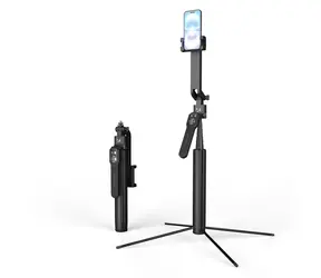 Wozinsky WST-360YS czarny / Selfie stick i statyw / Śledzenie twarzy AI 360° / sterowanie gestami