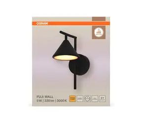 OSRAM Kinkiet czarny / Kinkiet / LED 5W / 180lm / 3000K / IP20