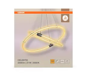 Lampa sufitowa LED OSRAM ciemnoszara / Lampa sufitowa / 45,6 x 49,8 cm / 2400 lm / 3000 K / IP20