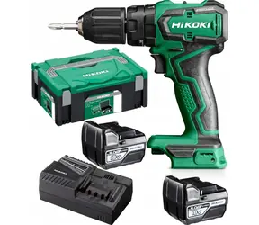 Wiertarko-wkrętarka akumulatorowa HiKOKI 18 V / Wiertarko-wkrętarka akumulatorowa / 2 x 5,0 Ah Li- ION / Ładowarka