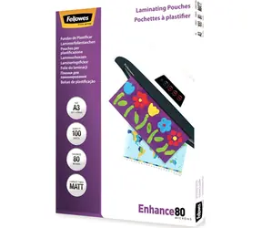 Fellowes A3 80 mic matowa / Folia laminująca / 100 szt.