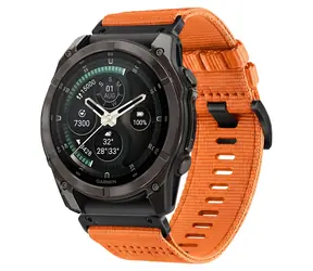 Pasek Tech-Protect Nylon Classic pomarańczowy / Pasek do Garmin Fenix / 5X/5X PLUS/6X/6X Pro/7X/8/8 Pro/9/9 Pro (47 mm)