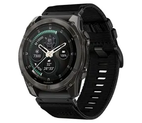 Pasek Tech-Protect Nylon Classic czarny / Pasek do Garmin Fenix / 5X/5X PLUS/6X/6X Pro/7X/8/8 Pro/9/9 Pro (47 mm)