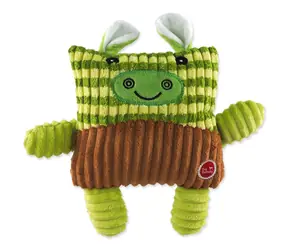 Zabawka FANTASY dla psa Cuties kwadratowa krowa zielona / Plusz / 17,5 cm
