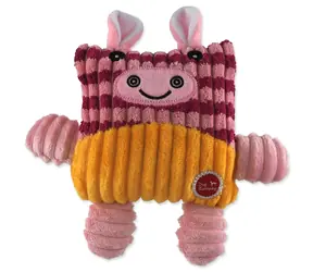 Zabawka FANTASY dla psa Cuties Square Cow różowa / Pluszowa / 12,5 cm