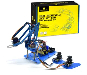Kit edukacyjny KEYESTUDIO Robotic Arm 4DOF PS2 / Zestaw konstrukcyjny / Arduino / 4 serwomechanizmy / Sterowanie PS2