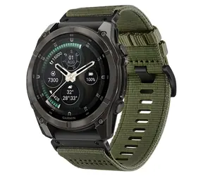 Pasek Tech-Protect Nylon Classic zielony / Pasek do Garmin Fenix / 5X/5X PLUS/6X/6X Pro/7X/8/8 Pro/9/9 Pro (51 mm)