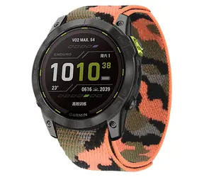 Pasek X-SITE do Garmin QuickFit 22 mm pomarańczowy kamuflaż / Pasek / Nylon / 22 mm