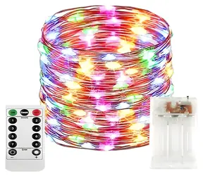 X-SITE TXD-004 wielokolorowy / łańcuch LED / 5 m / 3 baterie AA / 8 funkcji / IP65