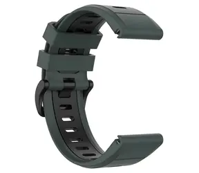 Pasek X-SITE do Garmin Quick Release 22 mm ciemnozielony-czarny / Pasek / Silikon / 22 mm