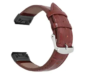Pasek X-SITE do Garmin QuickFit 22 mm brązowy / Pasek / Skóra / 22 mm