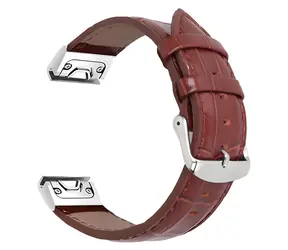 Pasek skórzany X-SITE do Garmin QuickFit 20 mm brązowy / Pasek / Skóra / 20 mm / Metalowa klamra
