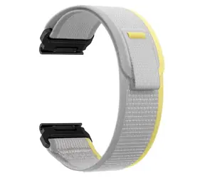 Pasek X-SITE do Garmin Fenix QuickFit 26 mm szary, żółty pasek / Pasek / Nylon / 26 mm