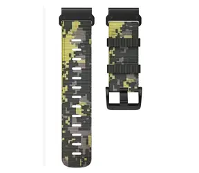 Pasek X-SITE do Garmin QuickFit 22 mm żółty kamuflaż / Pasek / Nylon / 22 mm
