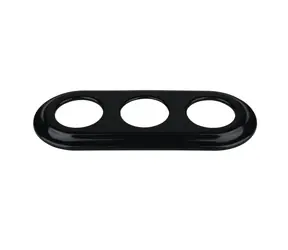 X-SITE Frame trio ceramic black / Ramka do gniazd i przełączników / 3 pozycje / Ceramiczna