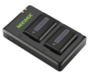 Neewer NP-FW50 / Zestaw ładujący / 2x 1100 mAh baterie / podwójna ładowarka / Do Sony