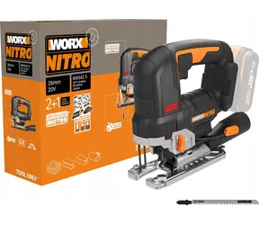 WORX WX542.9 / Wyrzynarka akumulatorowa / 20 V / skok 26 mm / bez akumulatora