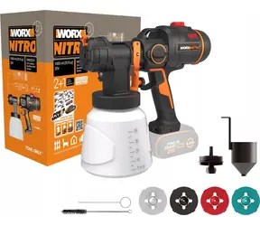 WORX WX020 / Pistolet natryskowy / 20 V / Silnik bezszczotkowy