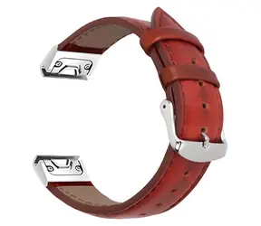 Pasek zamienny X-SITE do Garmin QuickFit 26 mm czerwony / Pasek / Skóra / Metalowa klamra