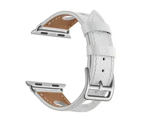 Pasek skórzany X-SITE do Apple Watch 38/40/41 mm biały / Pasek / Apple Watch / Skóra