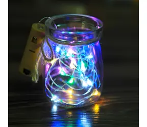 Łańcuch na butelki LED X-SITE THD-012, kolorowy / 1,5 m / 3x LR44 / wodoodporny