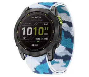 Pasek X-SITE do Garmin QuickFit 22 mm niebieski kamuflaż / Pasek / Nylon / 22 mm