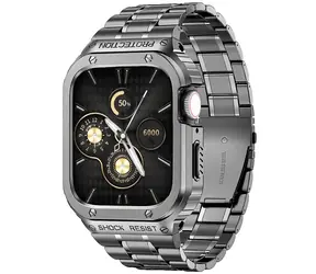 Pasek metalowy X-SITE do Apple Watch 3Beads / 44 mm / z etui / gwiezdna szarość