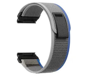 Pasek X-SITE do Garmin QuickFit 22 mm szary, niebieski pasek / Pasek / Nylon / 22 mm