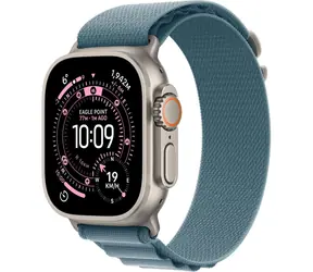 Apple Watch Ultra 3 (2025) GPS+Cellular 49 mm, obudowa tytanowa - jasnoniebieski, alpejski błękit (M) / 145-190 mm 