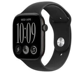 Apple Watch Series 12 GPS+Cellular 46 mm, czarna obudowa aluminiowa - czarny pasek sportowy M/L / 160-210 mm