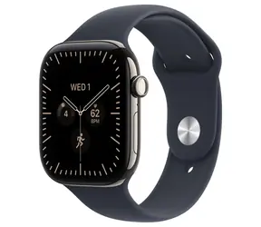 Apple Watch Series 12 GPS+Cellular 46 mm, koperta tytanowa - pasek sportowy w kolorze granatowym, rozmiar S/M / 140-190 mm