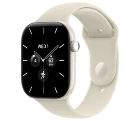Apple Watch Series 12 GPS+Cellular 42 mm Perłowa biała ceramiczna koperta - pasek sportowy Sand M/L / 150-200 mm