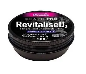 Arcadia EarthPro - RevitaliseD3 50g / Naturalna mieszanka minerałów z dodatkiem witamin dla gadów