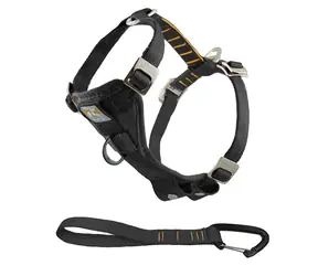 Kurgo True Fit Enhanced Strength Szelki bezpieczeństwa dla psów z pasem bezpieczeństwa, rozmiar czarny - XL