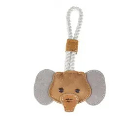 animALL Zabawka do ciągnięcia Słoń skóra z liną 26,5 cm