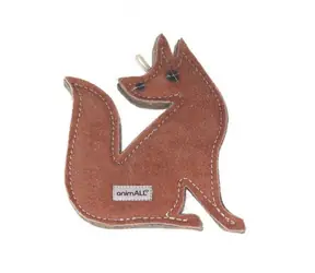 animALL Zabawka Fox naturalna skóra podszyta filcem 20x15 cm