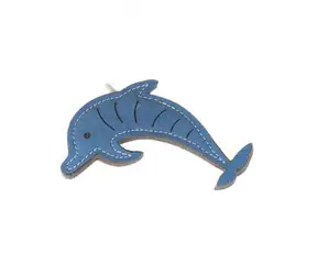 animALL Zabawka Delfin skóra naturalna podszyta filcem 12,5x14 cm